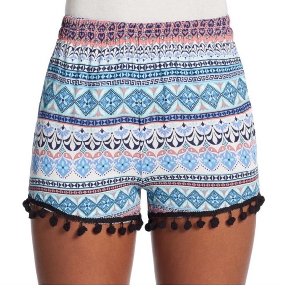 Vigoss Pants - Vigoss Pattern Pom Pom Shorts